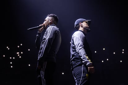 Morad y Dellafuente en el concierto de anoche. 