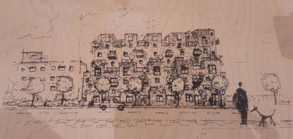 Croquis realizado por Peter Barber.