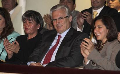 Baltasar Garzón, ayer en un acto en Quito.