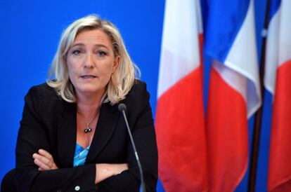 Marine Le Pen, líder del Frente Nacional francés.