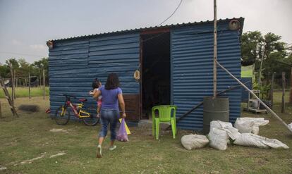 La casa de uno de los trabajadores transitorios en Ciudad Pemex.