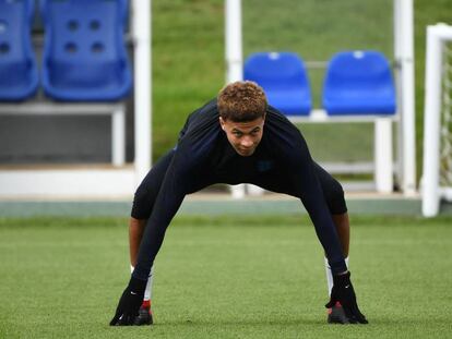 Dele Alli, en el entrenamiento de Inglaterra. 