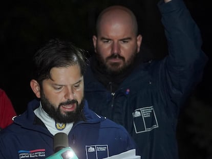 Gabriel Boric, presidente de Chile, y Giorgio Jackson, ministro de Desarrollo Social y Familia.