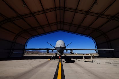 Imagen de archivo de un dron de la Fuerza Aérea de Estados Unidos en una base en Nevada.