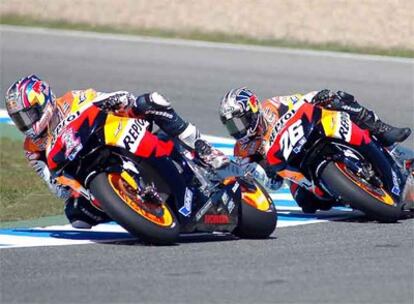 Nicky Hayden y Dani Pedrosa