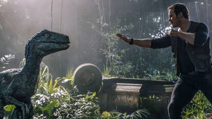 Chris Pratt, em uma imagem de ‘Jurassic World: Reino Ameaçado’.