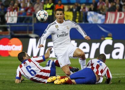 Cristiano Ronaldo, en el partido entre el Atlético de Madrid y el Real Madrid del 14 de abril de 2015, la emisión más vista del año.