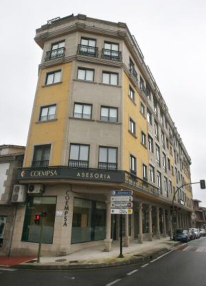 Edificio de Meaño en el que está domiciliada una de las sociedades implicadas en la trama.