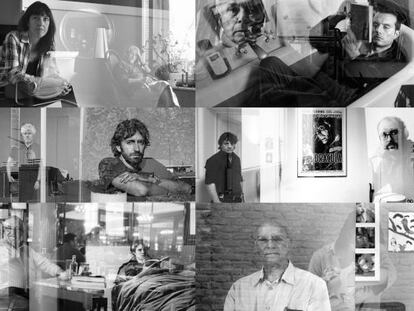 Mosaico con imágenes de algunos de los participantes en el proyecto 'Cineastas_contados'.