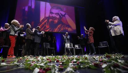 Aplausos emotivos a Canut al final del homenaje.