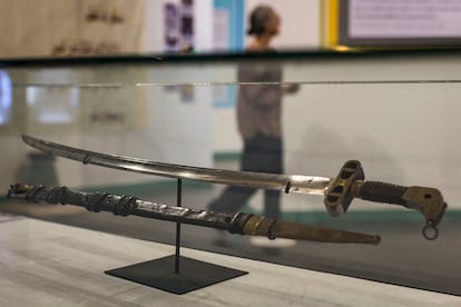 Espada del Hadji Omar (1796-1864), expuesta en el Museo de las Civilizaciones Negras de Dakar, Senegal.