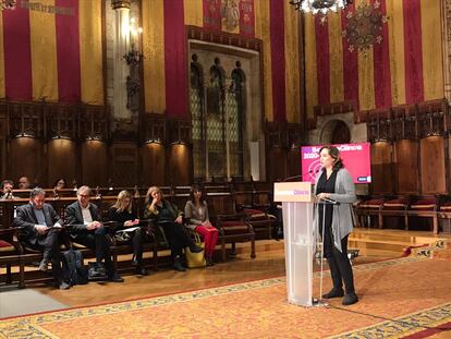 La alcaldesa de Barcelona, Ada Colau, presenta el Plan Barcelona Ciencia 2020-2023 en el Saló de Cent del Ayuntamiento de Barcelona
EUROPA PRESS
10/03/2020
