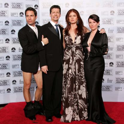 Eric McCormack, Sean Hayes, Debra Messing y Megan Mullally, protagonistas de <i>Will y Grace.</i>