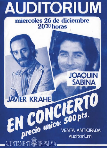 Último concierto conjunto de Javier Krahe y Sabina, en el Auditorio de Mallorca