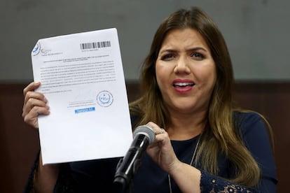 La vicepresidenta de Ecuador, María Alejandra Vicuña, la semana pasada en el Palacio de Gobierno de Quito. 