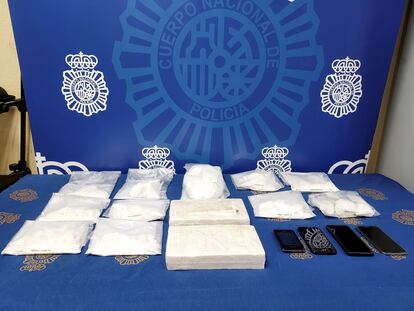 Tres kilos de cocaína incautados tras la detención del mayor traficante de la zona sur de Madrid este martes