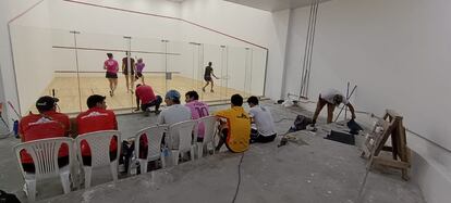 Canchas de squash en los Juegos Nacionales 2023 en Armenia, Quindío (Colombia).