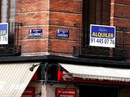 Imagen de una oferta de alquiler de inmuebles en Madrid.