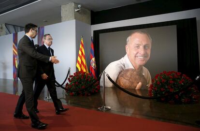 Los presidentes del Real Madrid y el Barcelona, Florentino Pérez y Bartomeu.