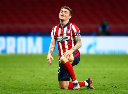 Kieran Trippier, en un partido de Champions con el Atlético