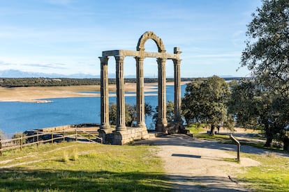 Templo de los Mármoles, en su ubicación actual en Augustobriga en Cáceres.