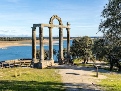 Templo de los Mármoles, en su ubicación actual en Augustobriga en Cáceres.