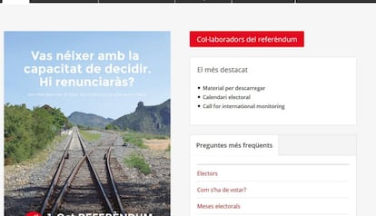 La web que el TSJC ha ordenat tancar.