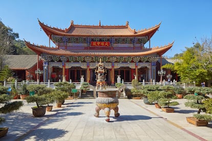 Templo de bambú en Kunming.