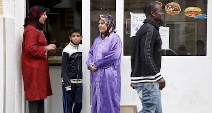 Inmigrantes en la zona norte de Alicante. 