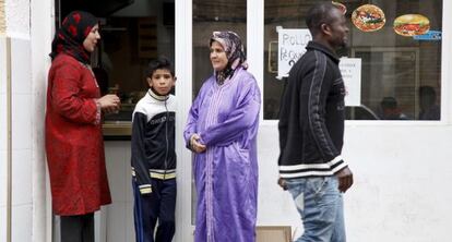Inmigrantes en la zona norte de Alicante.