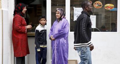 Inmigrantes en la zona norte de Alicante. 