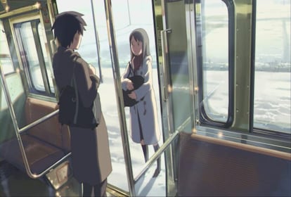 Esta película, basada en el cómic homónimo de Makoto Shinkai y Yukiko Seike, cuenta la historia de dos jóvenes separados tras la graduación de la escuela primaria...hasta que un día se reencuentran en medio de una tormenta de nieve.