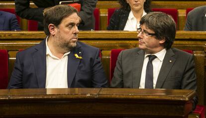 Puigdemont y Junqueras.