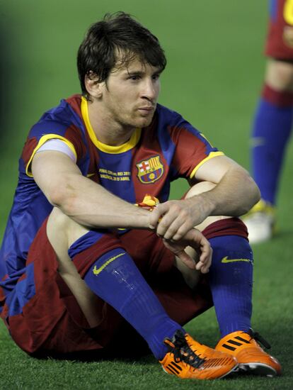El delantero del Barcelona Leo Messi, tras perder la final de la Copa del Rey frente al Real Madrid