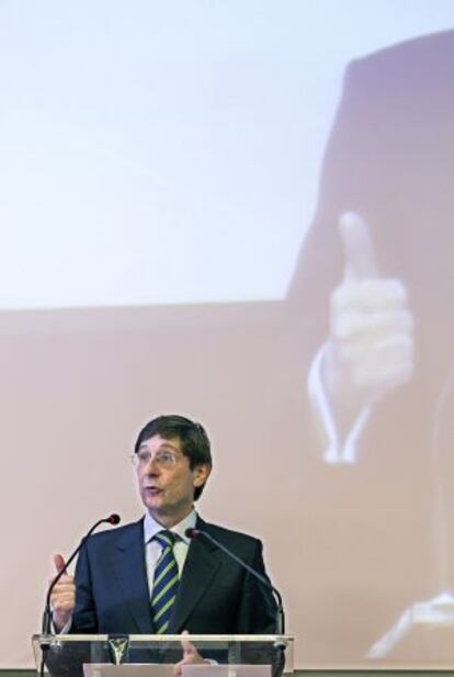 El presidente de Bankia, José Ignacio Goirigolzarri, durante su conferencia en Forinvest en Valencia.