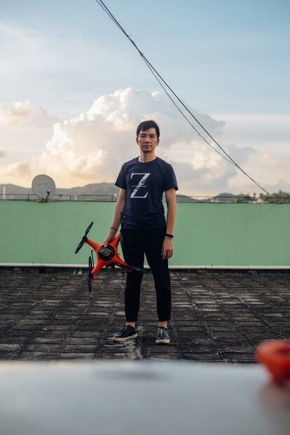 Eric Hu, fundador de la empresa de drones Swellpro.