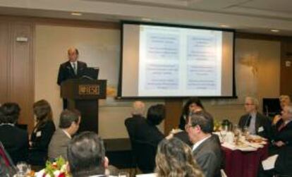 Ignacio Sanchez Galán, presidente de Iberdrola, durante la presentación en Nueva York del informe del CEC "España, país de oportunidades".