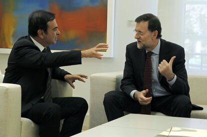 El expresidente del Gobierno Mariano Rajoy recibió a Ghosn en 2012 en el Palacio de la Moncloa. 