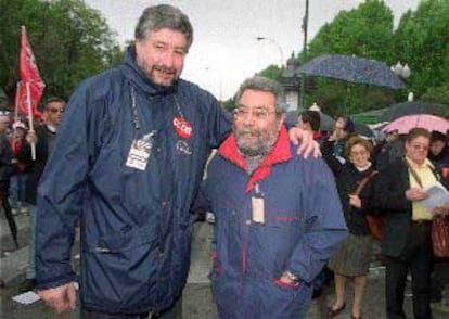 José María Fidalgo y Cándido Méndez, en la manifestación del Primero de Mayo del año pasado.