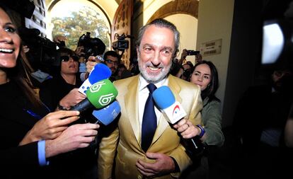 Francisco Correa, presunto l&iacute;der de G&uuml;rtel, en el Tribunal Superior valenciano.