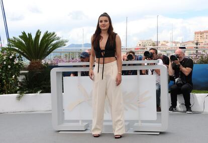 Malou Khebizi, en Cannes al presentar 'Diamond Brut'.
