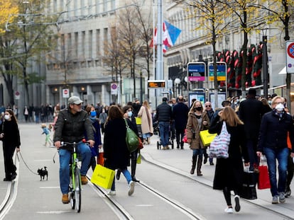 Calle Bahnhofstrasse en Zurich, Suiza