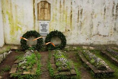 Tumba en el Cementerio Inglés de Málaga del oficial Robert Boyd, ejecutado en 1831 por apoyar al general Torrijos contra Fernando VII.