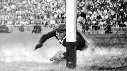 Parada de Zamora en la final de la Copa de 1936.