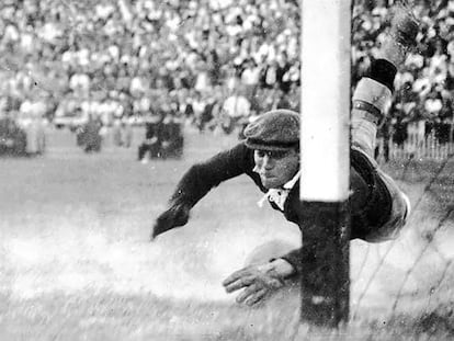 Parada de Zamora en la final de la Copa de 1936.