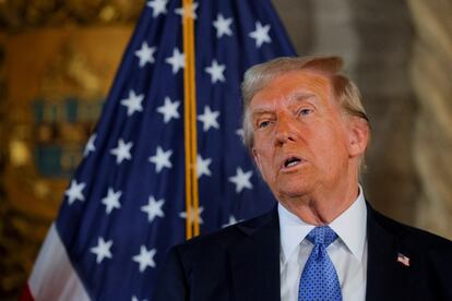 Trump, el día 16 en su residencia de Mar-a-Lago en Palm Beach (Florida).