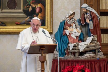 O papa Francisco, durante o Angelus do domingo passado.