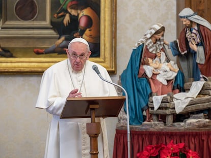 O papa Francisco, durante o Angelus do domingo passado.