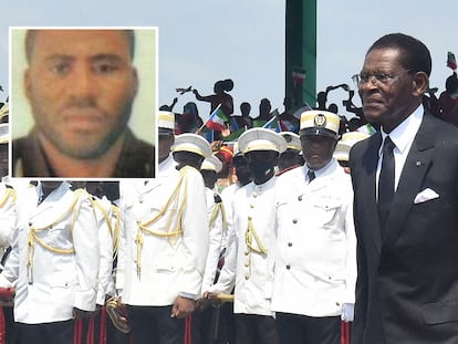 Teodoro Obiang Nguema, presidente de Guinea Ecuatorial, en diciembre pasado en Malabo. Arriba, a la izquierda, su hijo Carmelo Ovono.