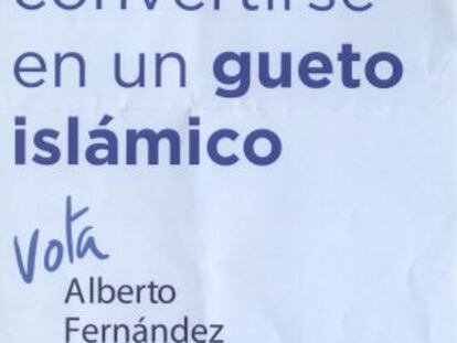 Propaganda enviada por el PP de Barcelona en el barrio del Raval.